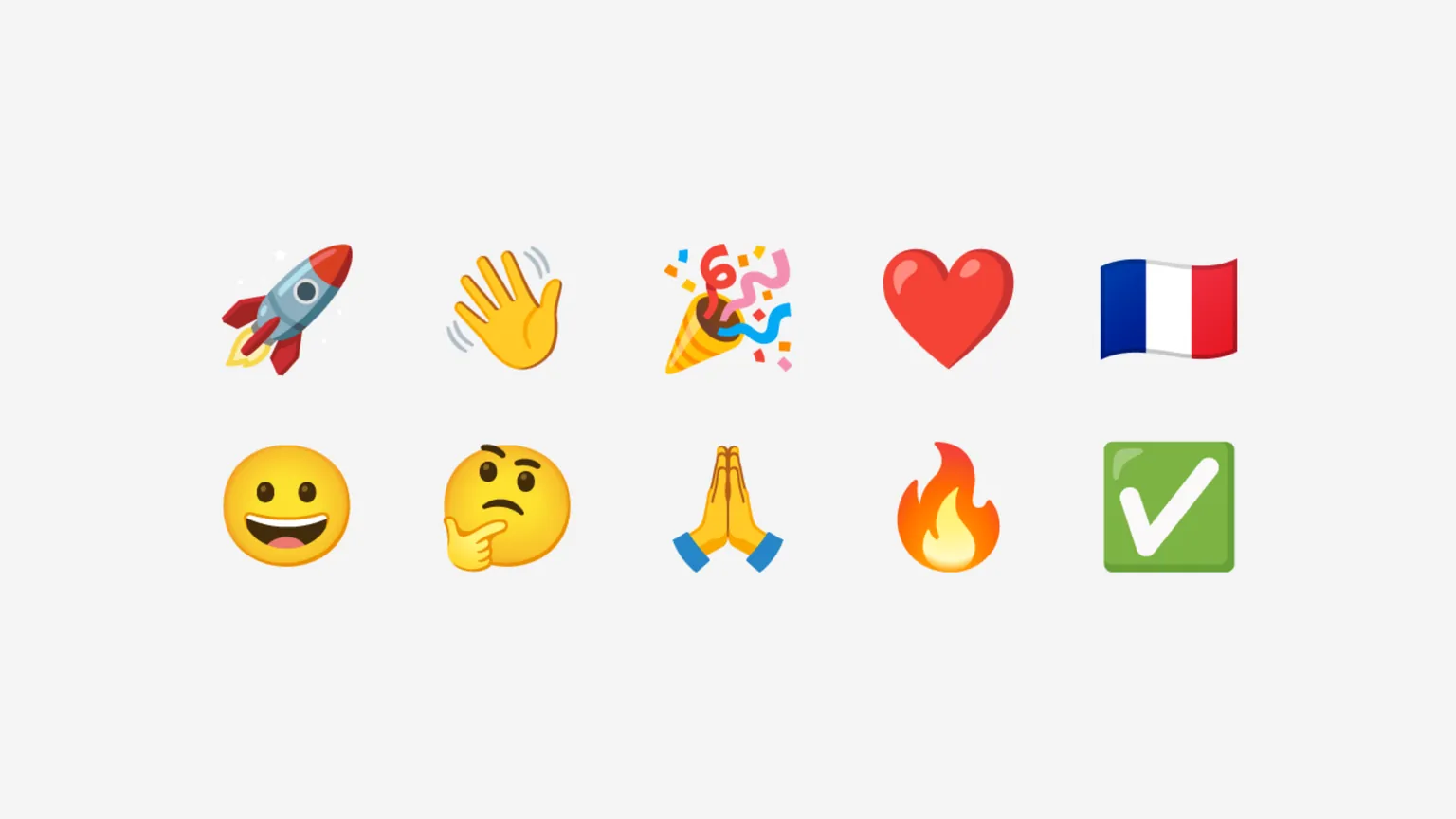 The same emoji rendered with the android set