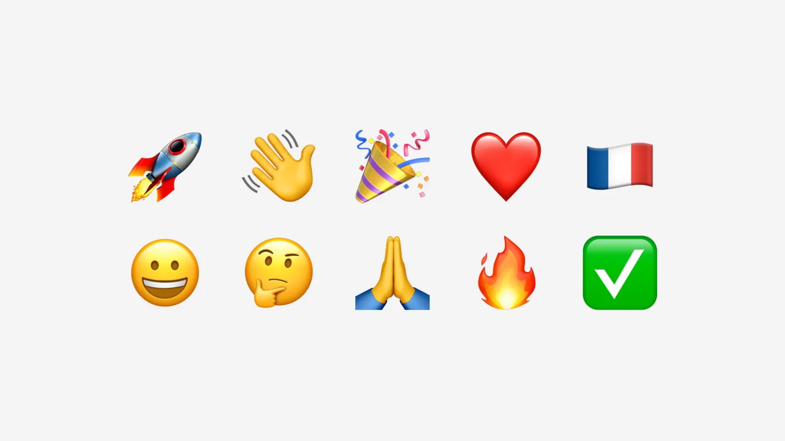 The same emoji rendered with the apple set