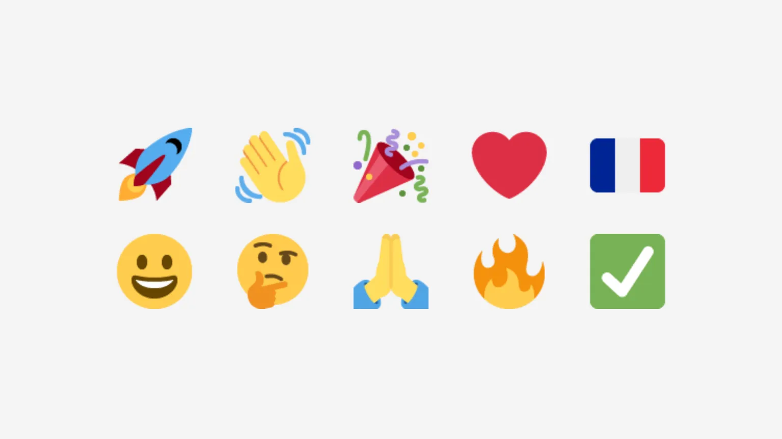 The same emoji rendered with the twemoji set